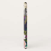 Coque initial personnalisé Iphone X Floral Navy (Dos/Gauche)