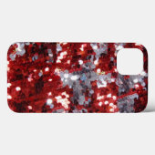 Coque ipad à billes de séquences rouges et blanche (Verso (horizontal))