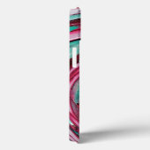 Coque ipad Abstrait rose N Turquoise (Verso / Droite)