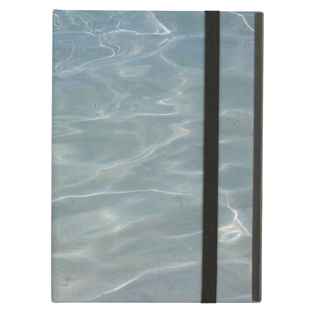 Coque iPad Air Eau des Caraïbes Bleu Abstrait Nature (Devant fermé)