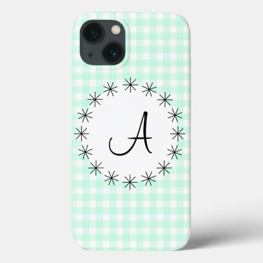 Coque ipad Aqua En vichy Check 'Monogram' (Verso)