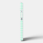 Coque ipad Aqua En vichy Check 'Monogram' (Verso / Gauche)
