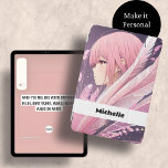 Coque ipad d'Anime rose mignon personnalisé<br><div class="desc">Protégez votre iPad avec style grâce à notre Coque Anime Rose Cute avec des plumes fantaisistes. Faites-le personnellement en ajoutant votre nom ou personnalisez-le comme un cadeau pour quelqu'un de spécial.</div>