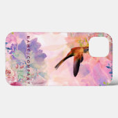 Coque ipad d'aquarelle de colibri personnalisé (Verso (horizontal))