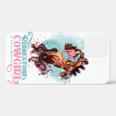 coque ipad de Cheval féminin de race rose Turquois (Verso (horizontal))