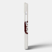 Coque ipad de monogramme Damask Filigree bleu (Verso / Gauche)