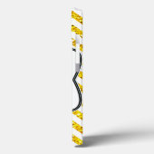 Coque ipad de Monogramme de fille Chevron jaune mo (Verso / Gauche)