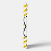 Coque ipad de Monogramme de fille Chevron jaune mo (Verso / Droite)