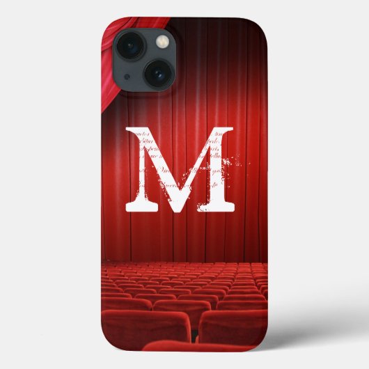 Coque ipad de Monogramme du Rideau Rouge (Verso)