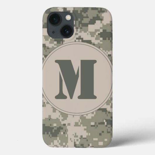 COQUE IPAD de monogramme numérique ACU Camo Camouf (Verso)