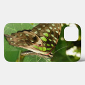 Coque ipad de papillon vert Iridescente tropicale (Verso (horizontal))