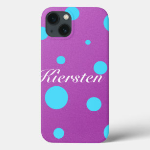 Coque ipad de point de polka de monogramme