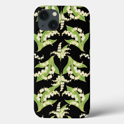 Coque ipad de style Art Nouveau, Lys on Black (Verso)