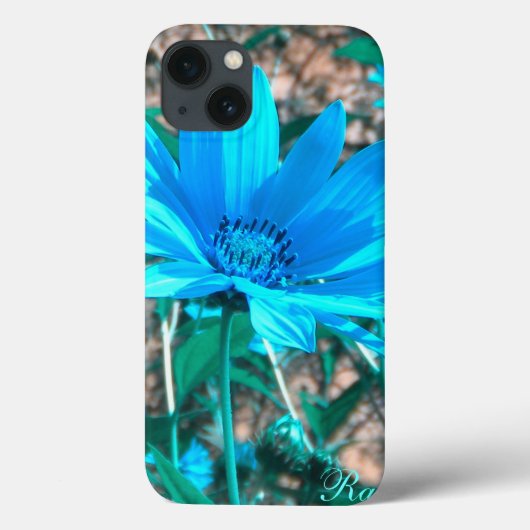 Coque ipad de tournesol bleu sauvage (Verso)