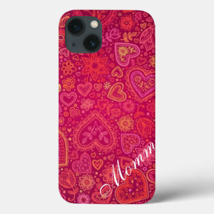 Coque ipad du coeur personnalisé de maman