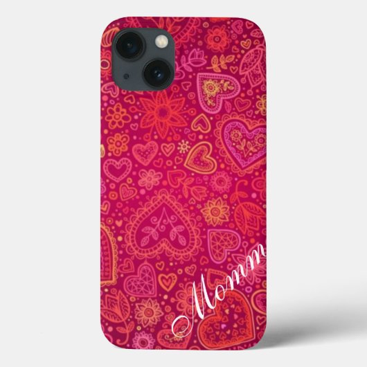 Coque ipad du coeur personnalisé de maman (Verso)