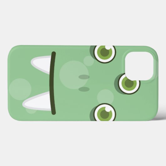 Coque ipad du visage du monstre vert (Verso (horizontal))