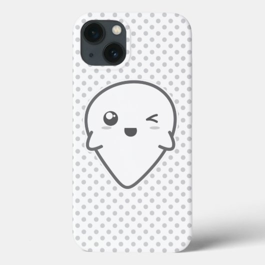 Coque ipad fantôme Kawaii Winking (Verso)