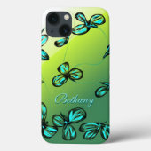 Coque ipad Floral Vert Bleu *personnaliser* (Verso)