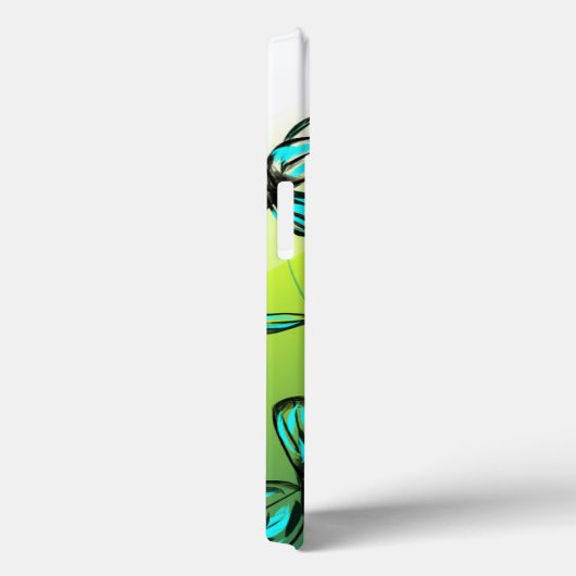 Coque ipad Floral Vert Bleu *personnaliser* (Verso / Droite)