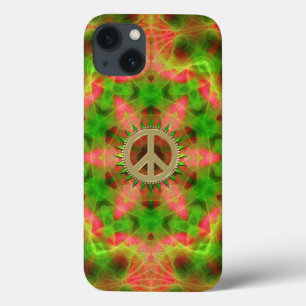 Coque ipad Fluro Hexagon Gold Peace