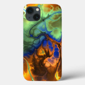 Coque ipad fractal flamme (Verso)