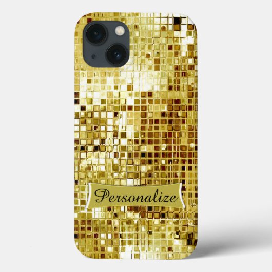 Coque ipad frais de regard de paillettes d'or de (Verso)