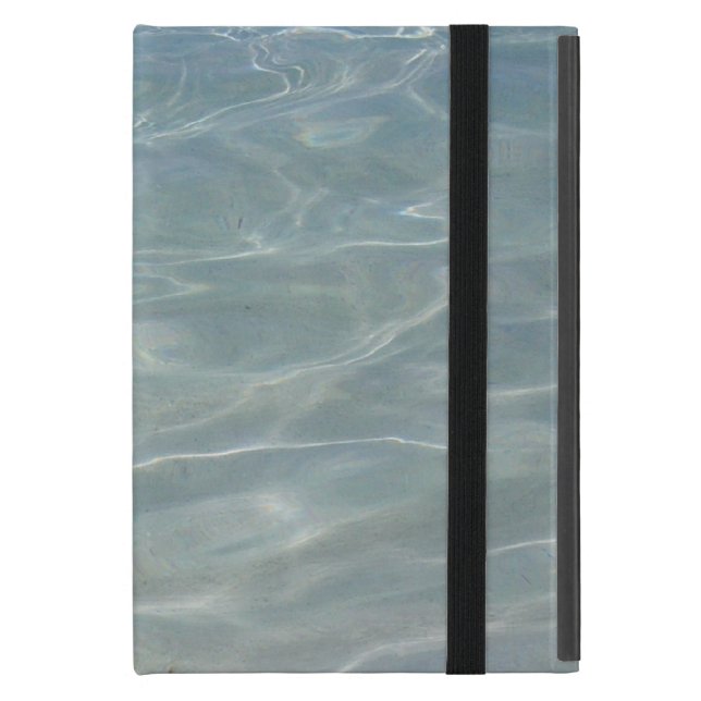 Coque iPad Mini Eau des Caraïbes Bleu Abstrait Nature (Devant fermé)