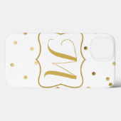 Coque ipad Monogramme Confetti Or (Verso (horizontal))