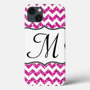 Coque ipad Monogramme Fille Chevron rose moderne
