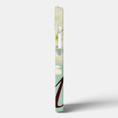 Coque ipad Monogramme Fleur de Cerisier Blanc (Verso / Gauche)