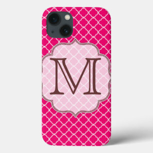 Coque ipad Monogramme Latti rose chaud