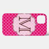 Coque ipad Monogramme Latti rose chaud (Verso (horizontal))