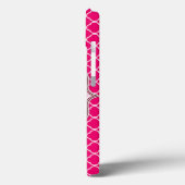 Coque ipad Monogramme Latti rose chaud (Verso / Gauche)
