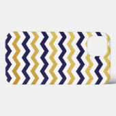 Coque ipad Motif Gold et Navy Blue Chevron (Verso (horizontal))