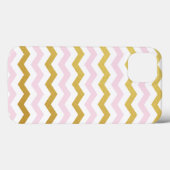 Coque ipad Motif Gold & Pink Chevron (Verso (horizontal))