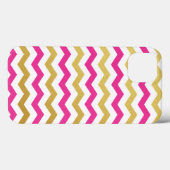 Coque ipad Motif Gold & Pink Chevron (Verso (horizontal))