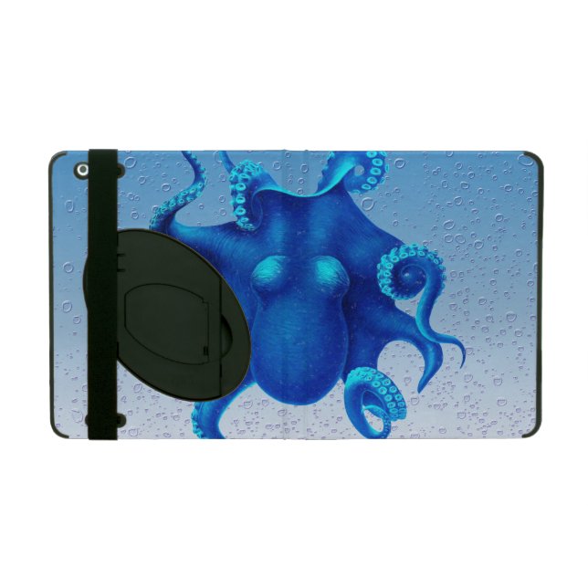 Coque iPad Pop bleu octopus (Extérieur)