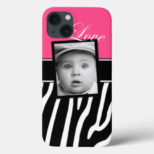 Coque ipad rose de photo de zèbre