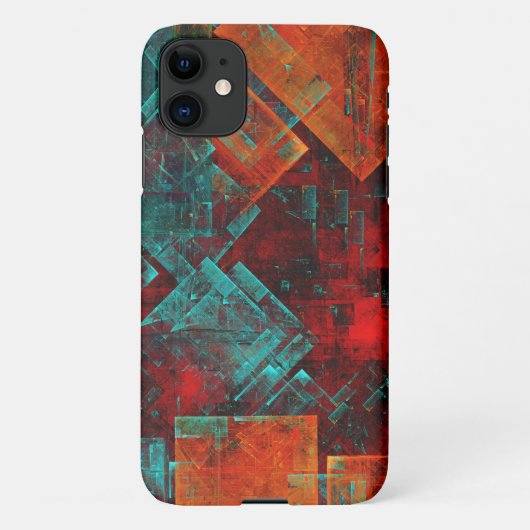 Coque iPhone 11 Abstrait Cool coloré moderne Motif artistique (Dos)
