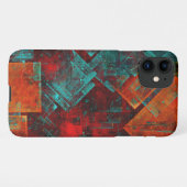 Coque iPhone 11 Abstrait Cool coloré moderne Motif artistique (Dos Horizontal)