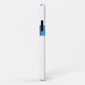 Coque iPhone 11 | Arc-en-ciel rayé avec Monogramme (Dos/Droite)