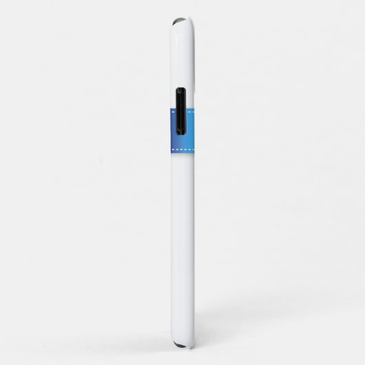 Coque iPhone 11 | Arc-en-ciel rayé avec Monogramme (Dos/Droite)