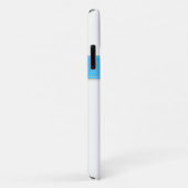 Coque iPhone 11 | Arc-en-ciel rayé avec Monogramme (Dos/Droite)