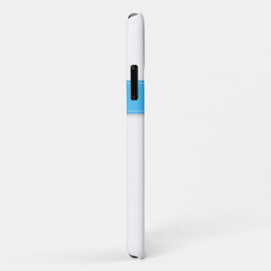 Coque iPhone 11 | Arc-en-ciel rayé avec Monogramme (Dos/Droite)