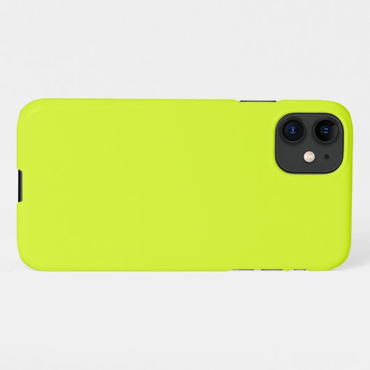 Coque iPhone 11  Chartreuse Jaune (couleur unie)  (Dos Horizontal)