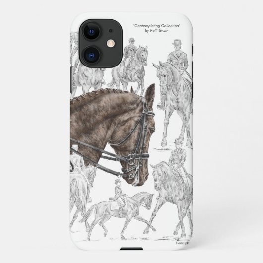 Coque iPhone 11 Chevaux de contrainte collectés FEI (Dos)
