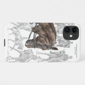 Coque iPhone 11 Chevaux de contrainte collectés FEI (Dos Horizontal)