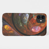 Coque iPhone 11 Connexion fluide Art Abstrait brillant (Dos Horizontal)