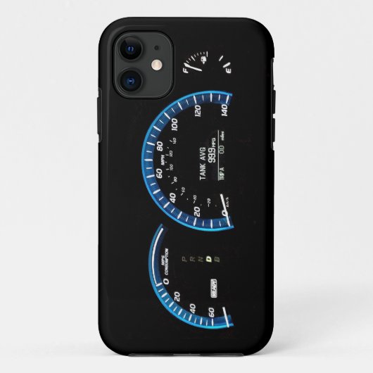 Coque iPhone 11 Coque de cluster d'instruments de voiture hybride  (Dos)